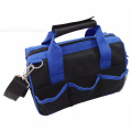 Promotion Purpose Electrician Plumber Use 12 Inch Portable Storage Tool Bag with Hard Bottom